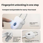 Smart Fingerprint Padlock with Electronic Keys & USB-C Charging for Luggage, Home, Gym Lockers — view 6
