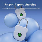 Smart Fingerprint Padlock with Electronic Keys & USB-C Charging for Luggage, Home, Gym Lockers — view 7