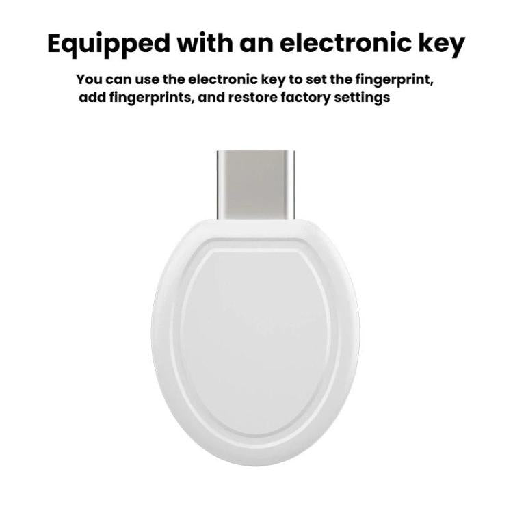 Smart Fingerprint Padlock with Electronic Keys & USB-C Charging for Luggage, Home, Gym Lockers — view 8