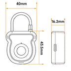 Smart Fingerprint Padlock with Electronic Keys & USB-C Charging for Luggage, Home, Gym Lockers — view 11
