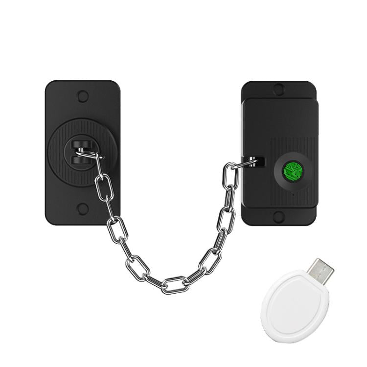 Smart Fingerprint Chain Lock with Electronic Key Child & Pet Safety Window Restrictor — FQ23 White