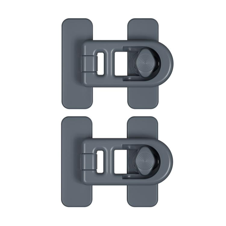 2pcs Child Proof Refrigerator Lock No-Drill Anti-Pinch Baby Safety Lock — Black