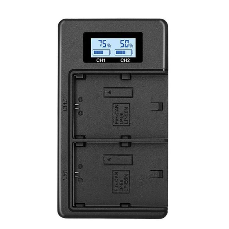 For Canon LP-E12 Dual Battery Digital LCD Charger