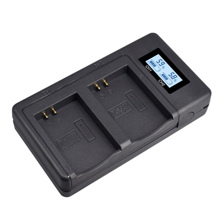 For Canon LP-E12 Dual Battery Digital LCD Charger — LP-E12