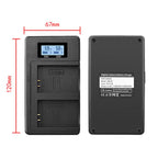 For Canon LP-E12 Dual Battery Digital LCD Charger — view 3