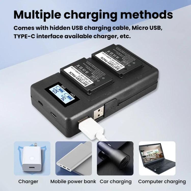 For Canon LP-E12 Dual Battery Digital LCD Charger — view 4
