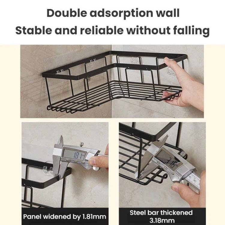 Punch-Free Bathroom Wall-Mounted Shower Gel Storage Rack — view 3