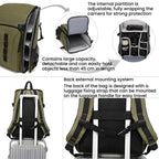 Outdoor Large Capacity Waterproof Camera Bag Detachable Portable DSLR Backpack — view 3