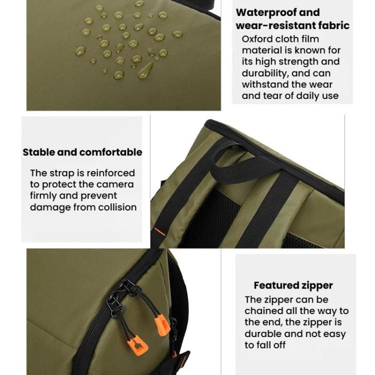 Outdoor Large Capacity Waterproof Camera Bag Detachable Portable DSLR Backpack — view 5