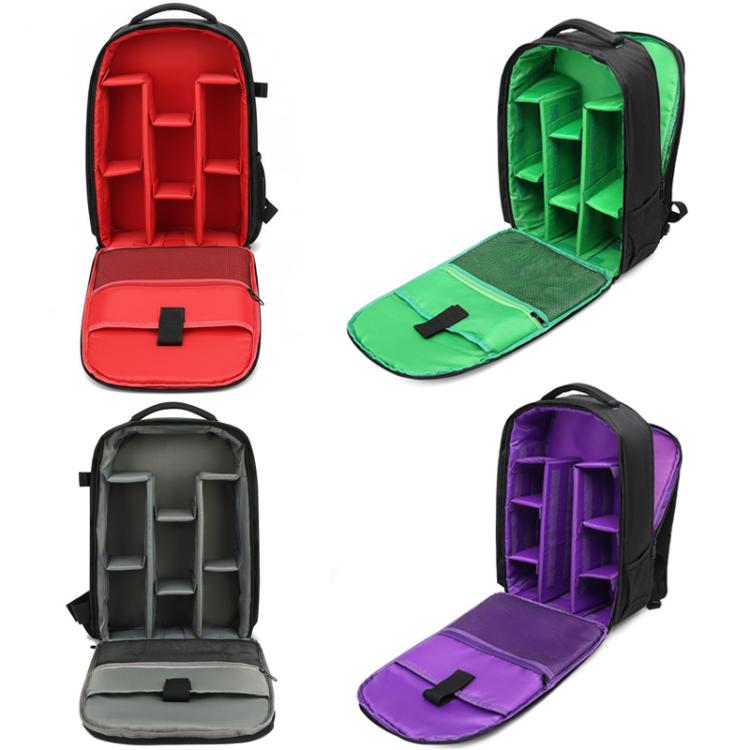 Outdoor Waterproof Large Capacity DSLR Camera Bag Multi-Functional Laptop Backpack — Red