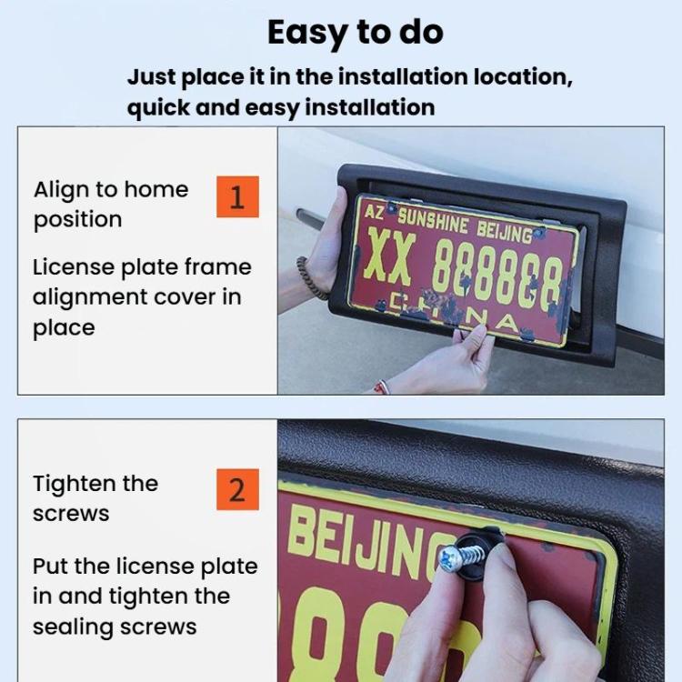 Car License Plate Frame Plate Holder Anti-Collision License Plate Frame