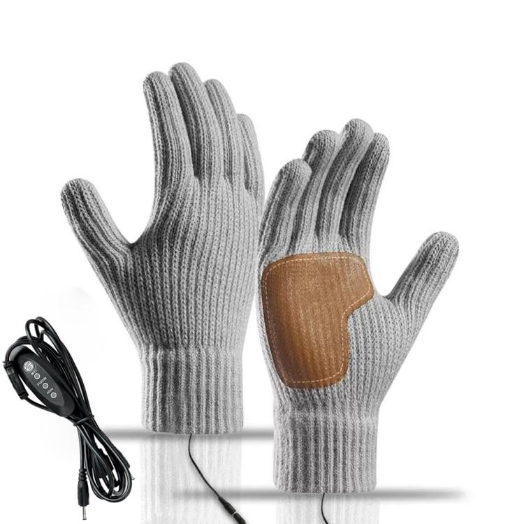 Full-Finger Heated Gloves Touchscreen-Compatible, Non-Slip Thermal Gloves for Men Women — 3-Level Adjustable Temperature Black