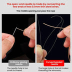 10pcs DIY Open-Shaped Curved Lead Thread Beading Needle