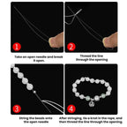 10pcs DIY Open-Shaped Curved Lead Thread Beading Needle