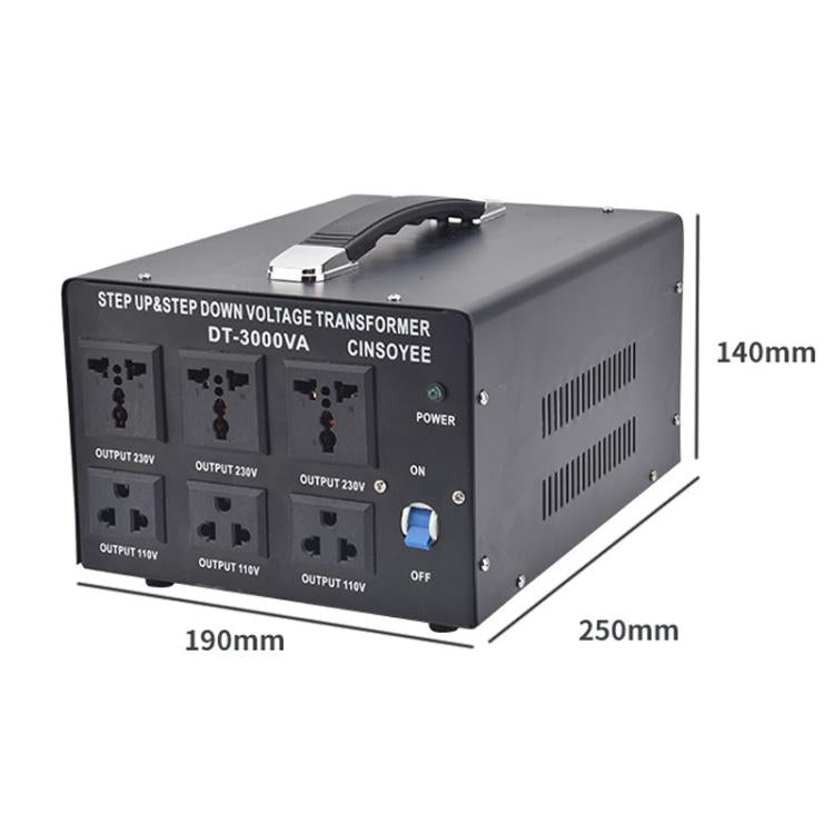 Toroidal Power Transformer Portable Household Power Converter US Plug — DT-3000VA