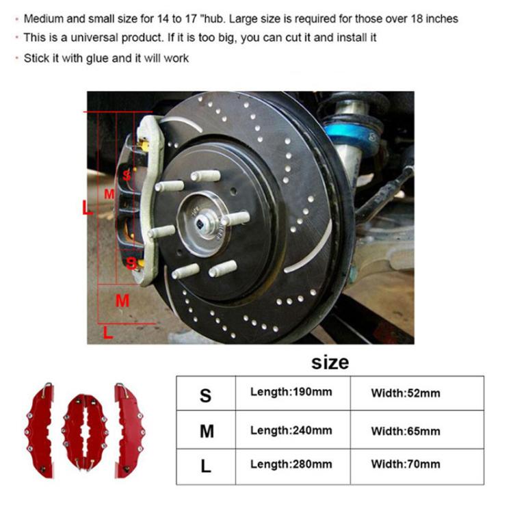 2pcs /Set Car High-Temperature Resistant Brake Caliper Cover Kit