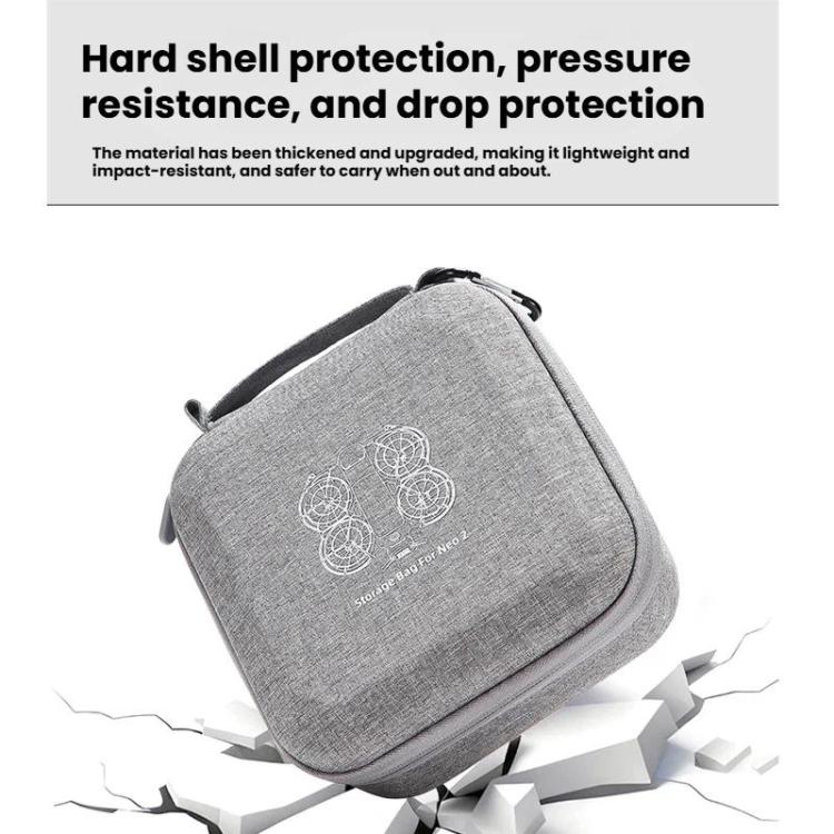 For DJI Neo 2 Drone Mini Hard Case Compact Portable Pouch with Metal Clip