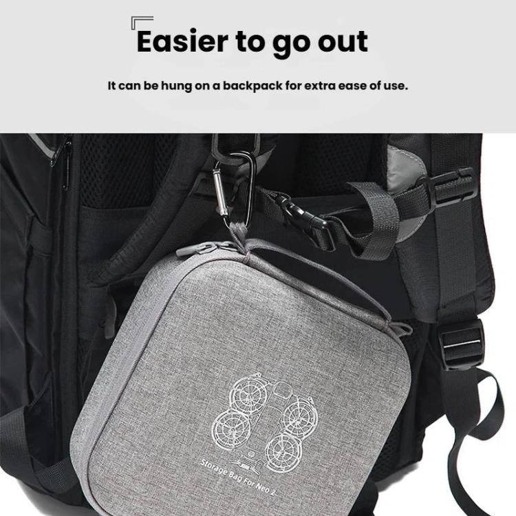For DJI Neo 2 Drone Mini Hard Case Compact Portable Pouch with Metal Clip