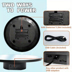 Multi-Purpose Mirror Electric Rotating Disc Battery / USB Powered Photography Live Display Stand — view 12