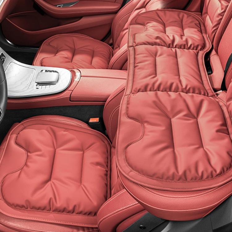 Car Seat Cushion Thickened Non-Slip Front Rear Seat Cushions — 3pcs Seat Cushion Brown