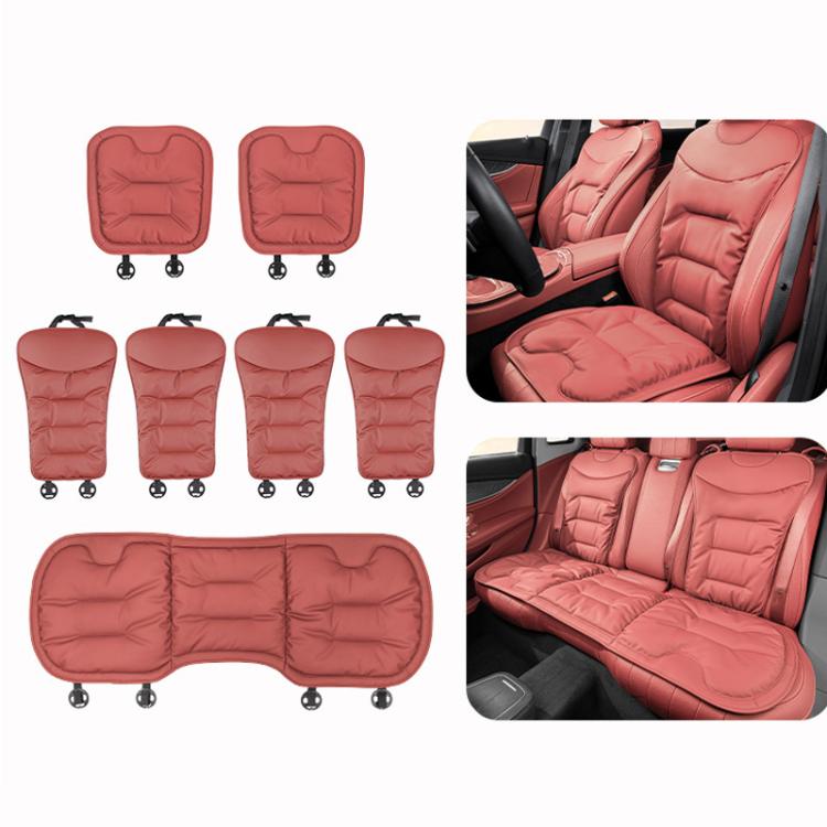 Car Seat Cushion Thickened Non-Slip Front Rear Seat Cushions — 7pcs Seat Cushion Brown