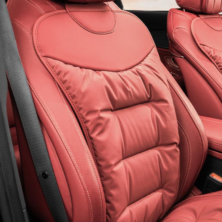 Car Seat Cushion Thickened Non-Slip Front Rear Seat Cushions — Perforated Front Seat Cushion Red