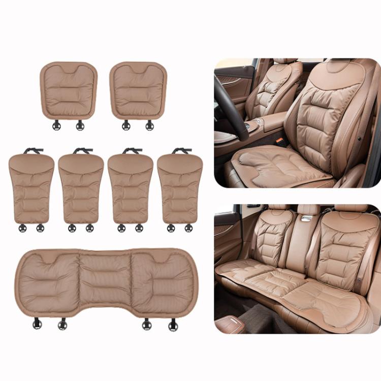 Car Seat Cushion Thickened Non-Slip Front Rear Seat Cushions — 7pcs Perforated Seat Cushion Black