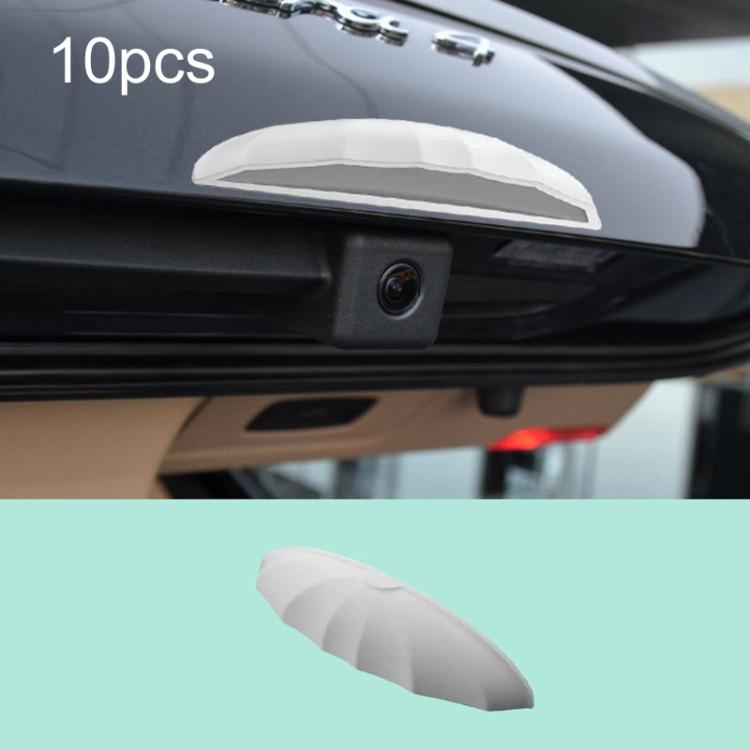 10pcs Car Reverse Silicone Camera Rain Shield — Black