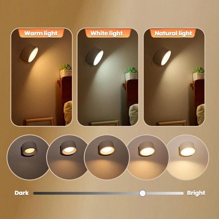 Magnetic 360-degree Rotating Rechargeable Wall Light Night Light for Cabinets, Closet, Hallway — view 7