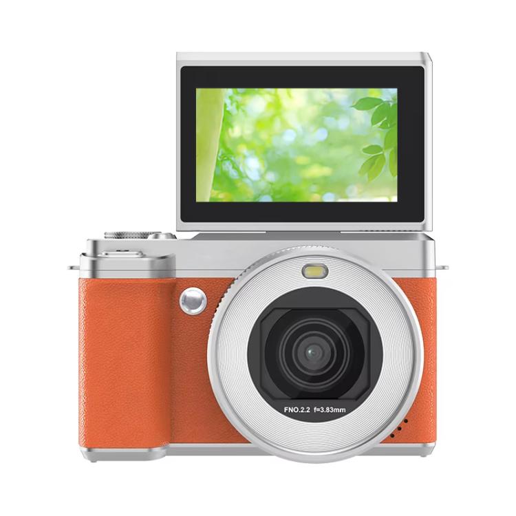 5K Flip Screen Dual Lens With Beauty Digital Camera — Black