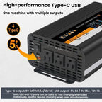 XUYUAN 12V / 24V To 110V Pure Sine Wave Inverter Power Inverter US Plug
