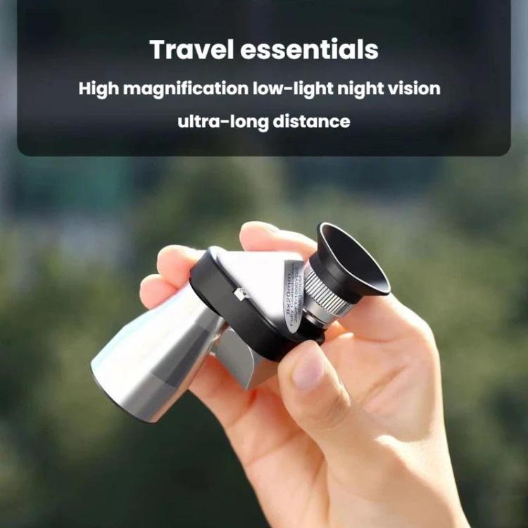 8x HD Low-Light Night Vision Mini Monocular Portable Metal Compact Angled Monocular