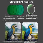 8x HD Low-Light Night Vision Mini Monocular Portable Metal Compact Angled Monocular