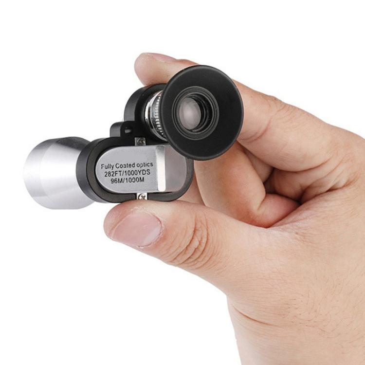 8x HD Low-Light Night Vision Mini Monocular Portable Metal Compact Angled Monocular