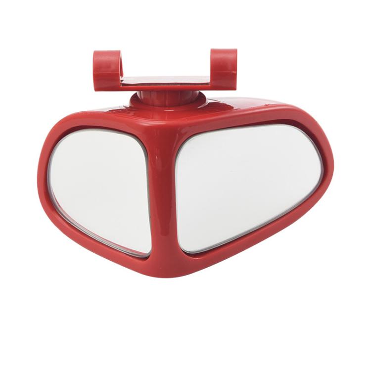 360 Degree Adjustable Wide-Angle Blind Spot Assist Mirror For Cars — Red Left