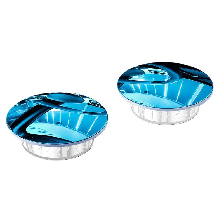 360 Degree Adjustable Frameless Suction Cup High-Definition Small Round Mirror — Silver