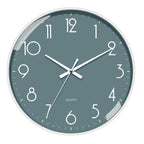 12 Inch No Drill Wall Clock Modern Silent Quartz Clock Sleek Home/Office Decor