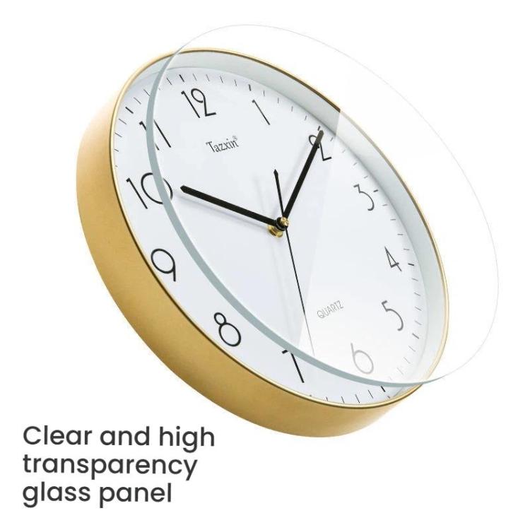 12 Inch No Drill Wall Clock Modern Silent Quartz Clock Sleek Home/Office Decor — view 11