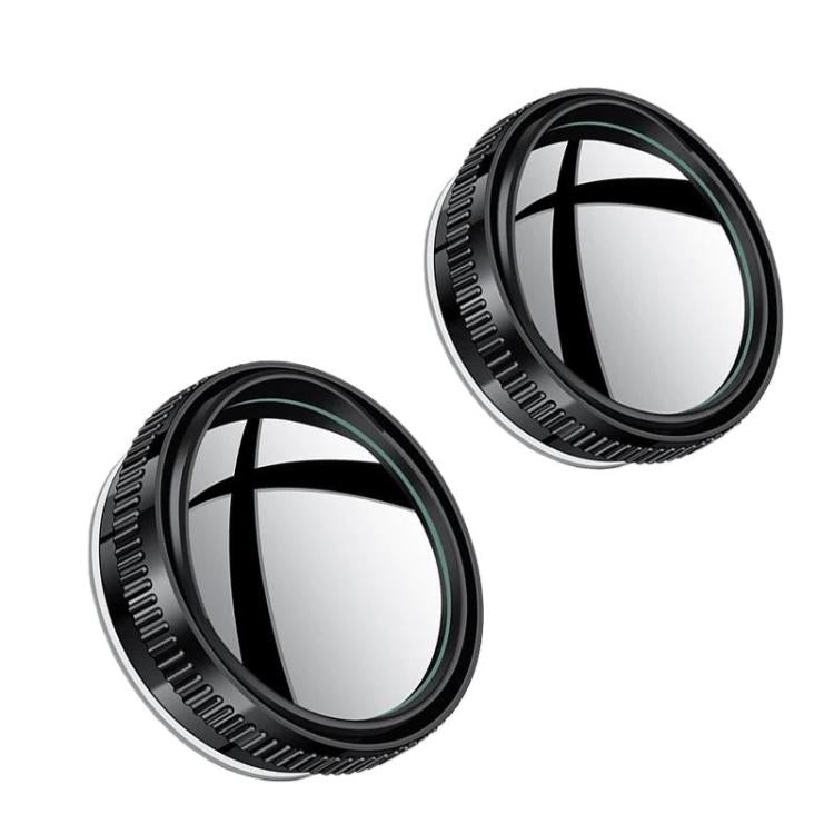 Car Suction Cup Type Wide-angle Reversing Mirror With Rain Guard — Silver