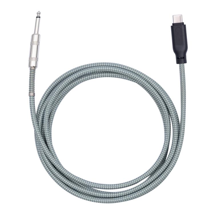 6.35mm Male To TYPE-C Male Electric Guitar Mobile Phone Computer Recording Audio Cable — 2m