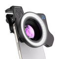 APEXEL HB100 Ultra Macro Lens & FL26 Fill Light Combo for Smartphones Close-Up Photography Kit