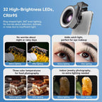 APEXEL HB100 Ultra Macro Lens & FL26 Fill Light Combo for Smartphones Close-Up Photography Kit