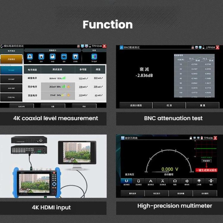 IPC9800MOVTADHSPlus+ Multi-Functional Engineering Tester Coaxial Network Video Surveillance Tester