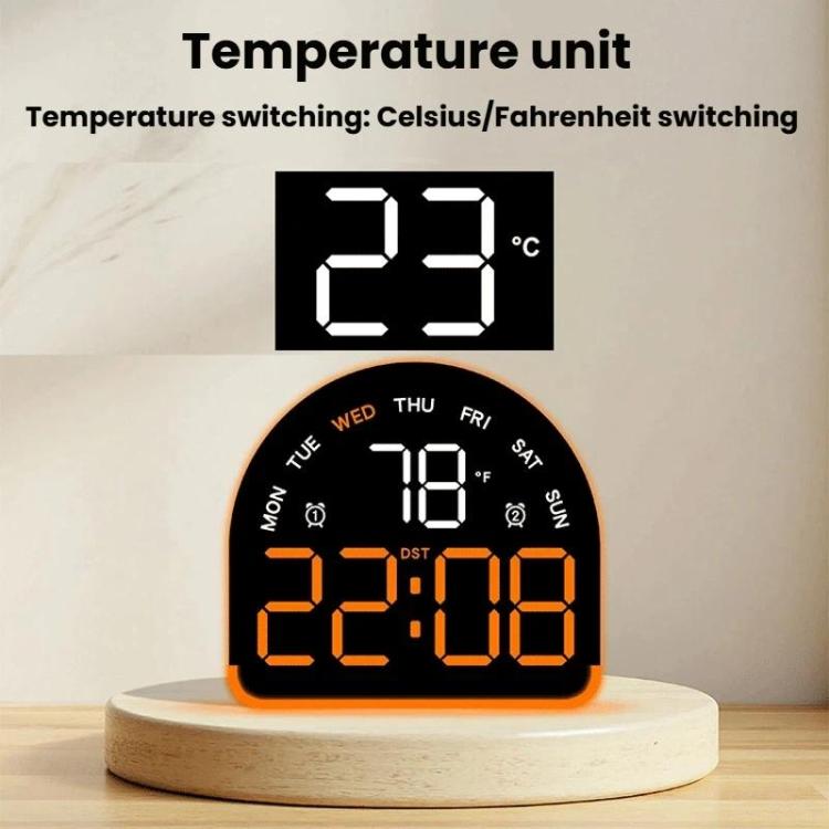 LED Ambient Light Electronic Clock Multifunctional Alarm Clock Home Lighting Table Clock — view 12
