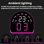 LED Ambient Light Electronic Clock Multifunctional Alarm Clock Home Lighting Table Clock — view 14