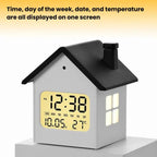 House-Shaped LCD Alarm Clock Multifunctional Children Clock Bedside Clock With Night Light — view 4