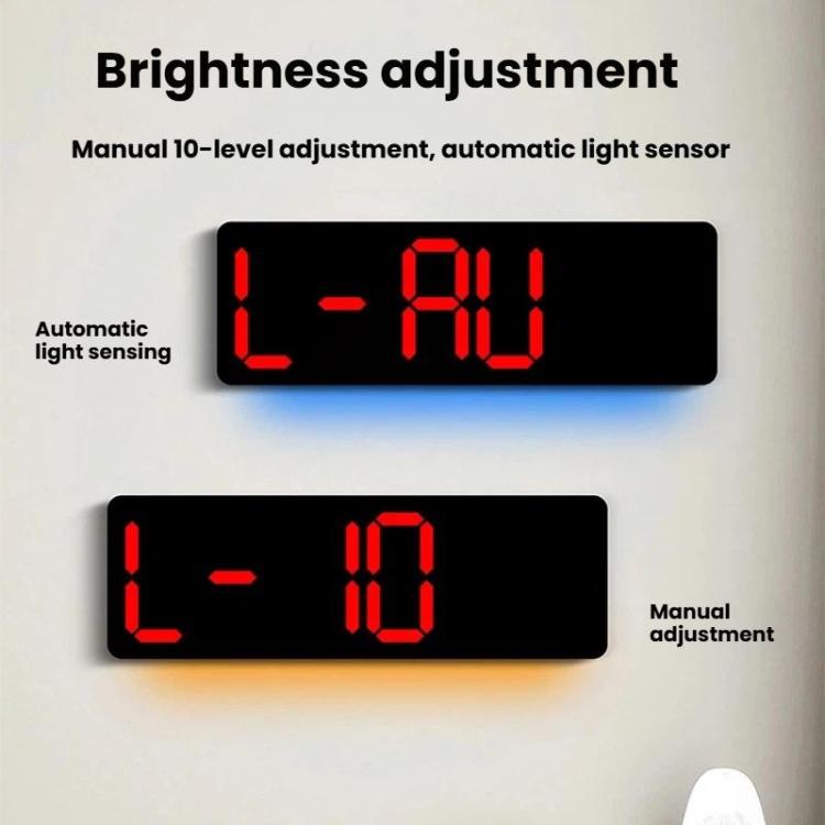 Night Glow Living Room Wall Clock Simple LED Digital Clock — view 8