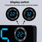 Night Glow Living Room Wall Clock Simple LED Digital Clock — view 9