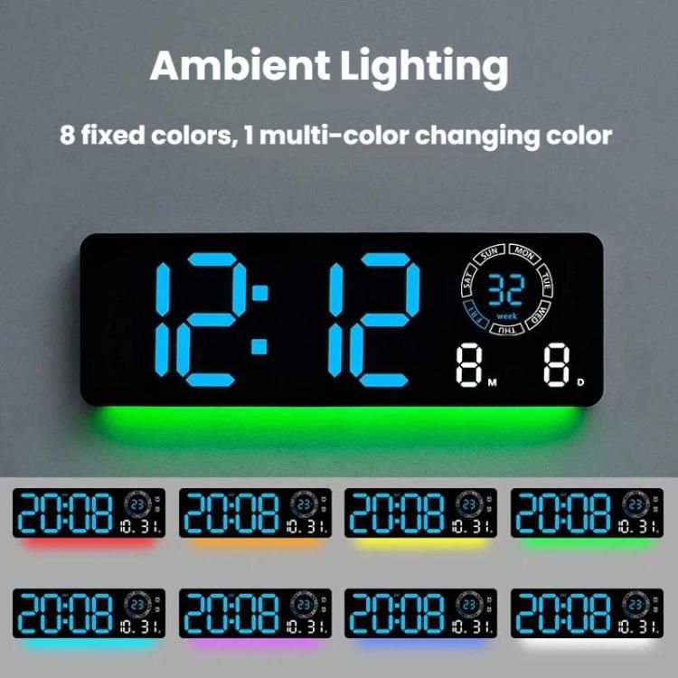 Night Glow Living Room Wall Clock Simple LED Digital Clock — view 10