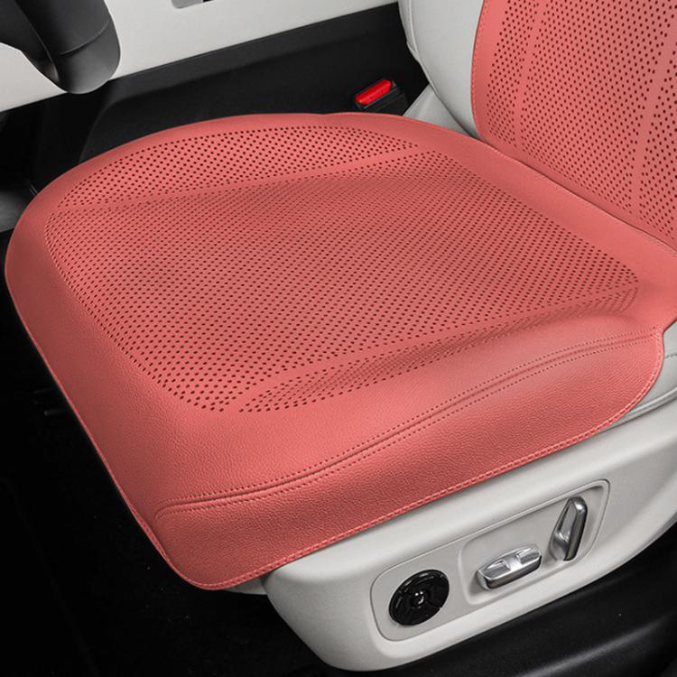 Ventilated Perforated Breathable Car Seat Cushion Universal Back Seat Cover For 5-Seater Cars — Front Seat Cushion Black